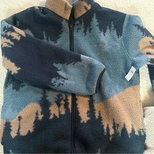 Brand new with tags!! Sold out — Old Navy Blue and Tan Fleece Jacket